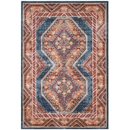 Safavieh Bijar Medium Rectangle Area Rug, Royal and Rust - 5 ft. - 3 in. x 7 ft. - 6 in. BIJ647B-5